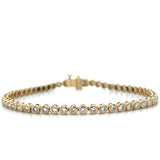 14K Yellow Gold 2.71 Carat Total Weight Lab Grown Diamond Line Bracelet