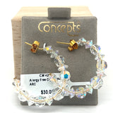 Crystal Bead Arc Allergy Free Earrings