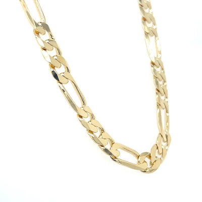 Forever Gold Electroplated 7mm Figaro Chain 20"