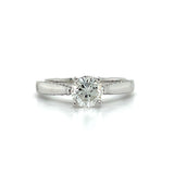 14K White Gold Diamond Bridal Engagement Ring
