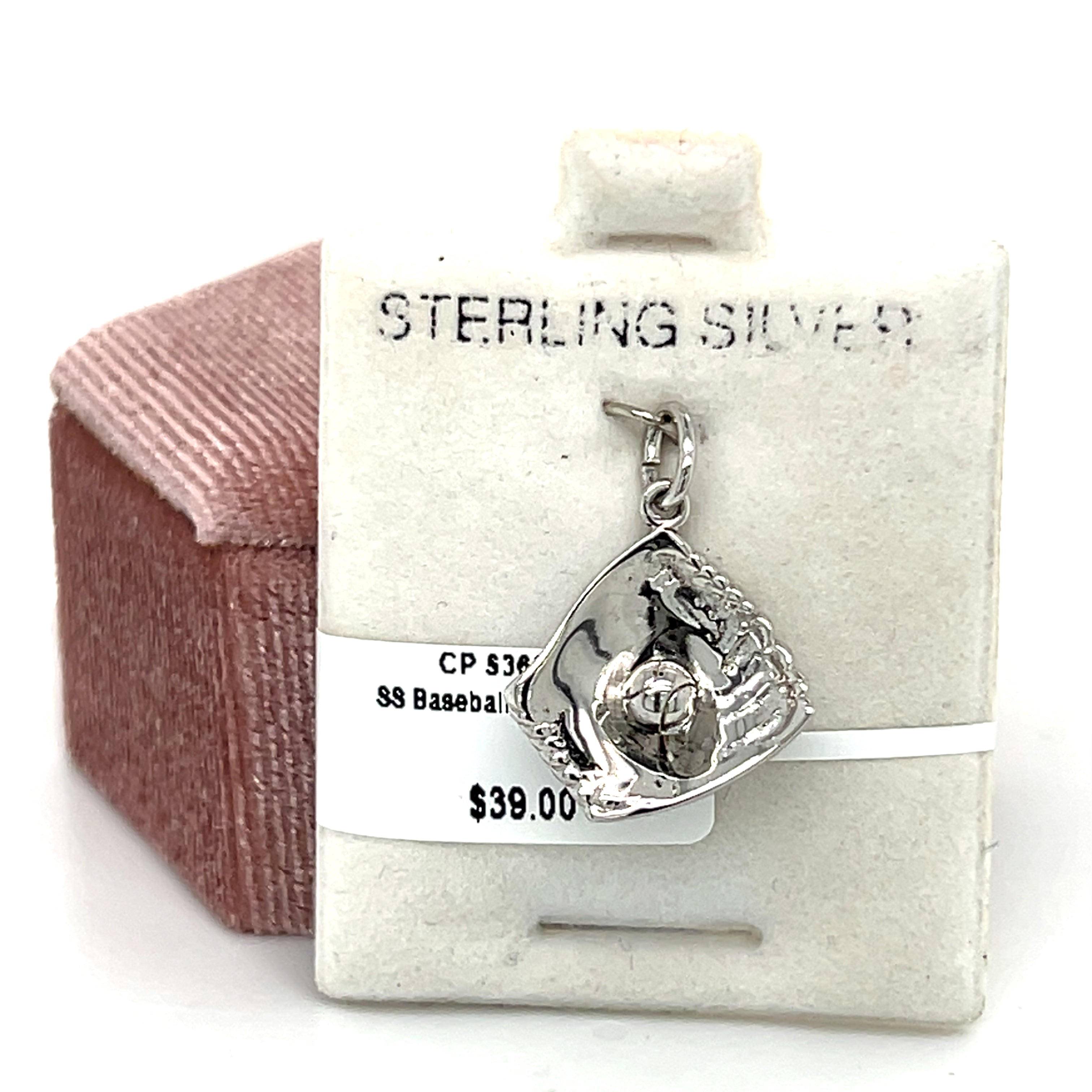 Silver Baseball/Softball Glove Charm
