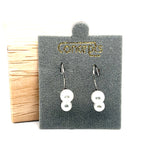 Concepts Silver-Tone Simulated 2 Pearl Allergy Free Earrings