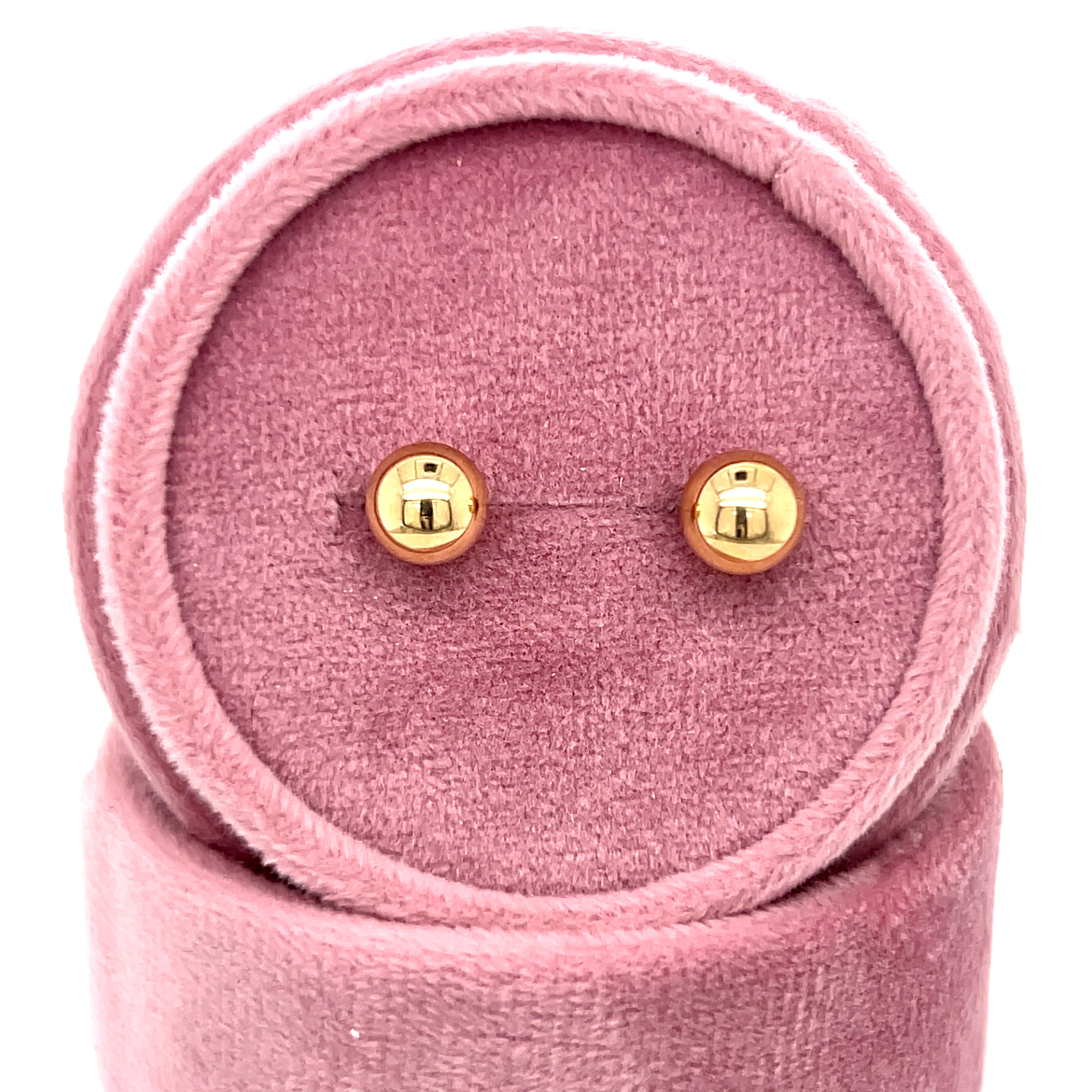 14K Yellow Gold 7mm Ball Earrings