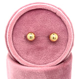 14K Yellow Gold 7mm Ball Earrings