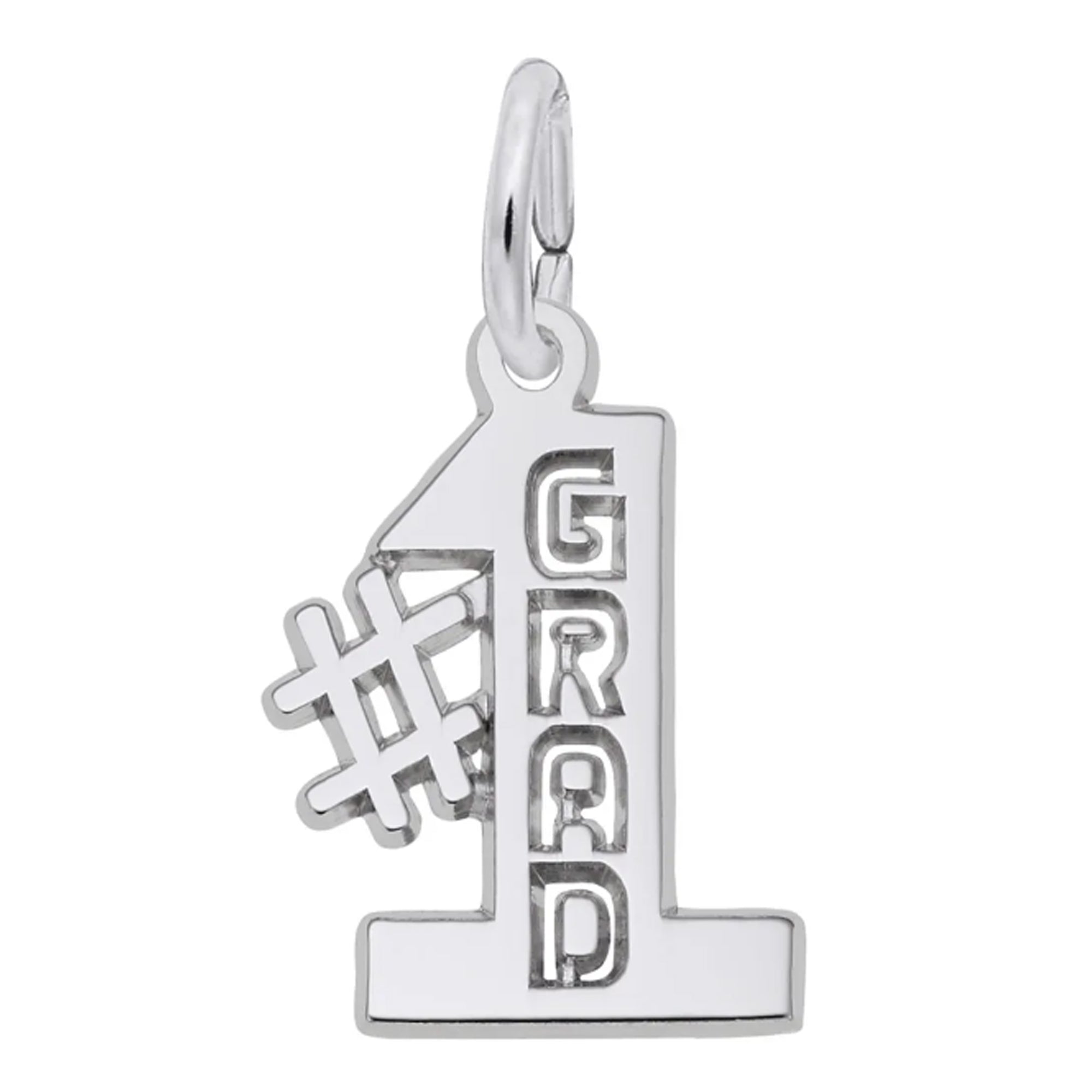Silver #1 Grad Charm