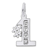Silver #1 Grad Charm
