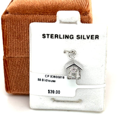 Silver Birdhouse Charm