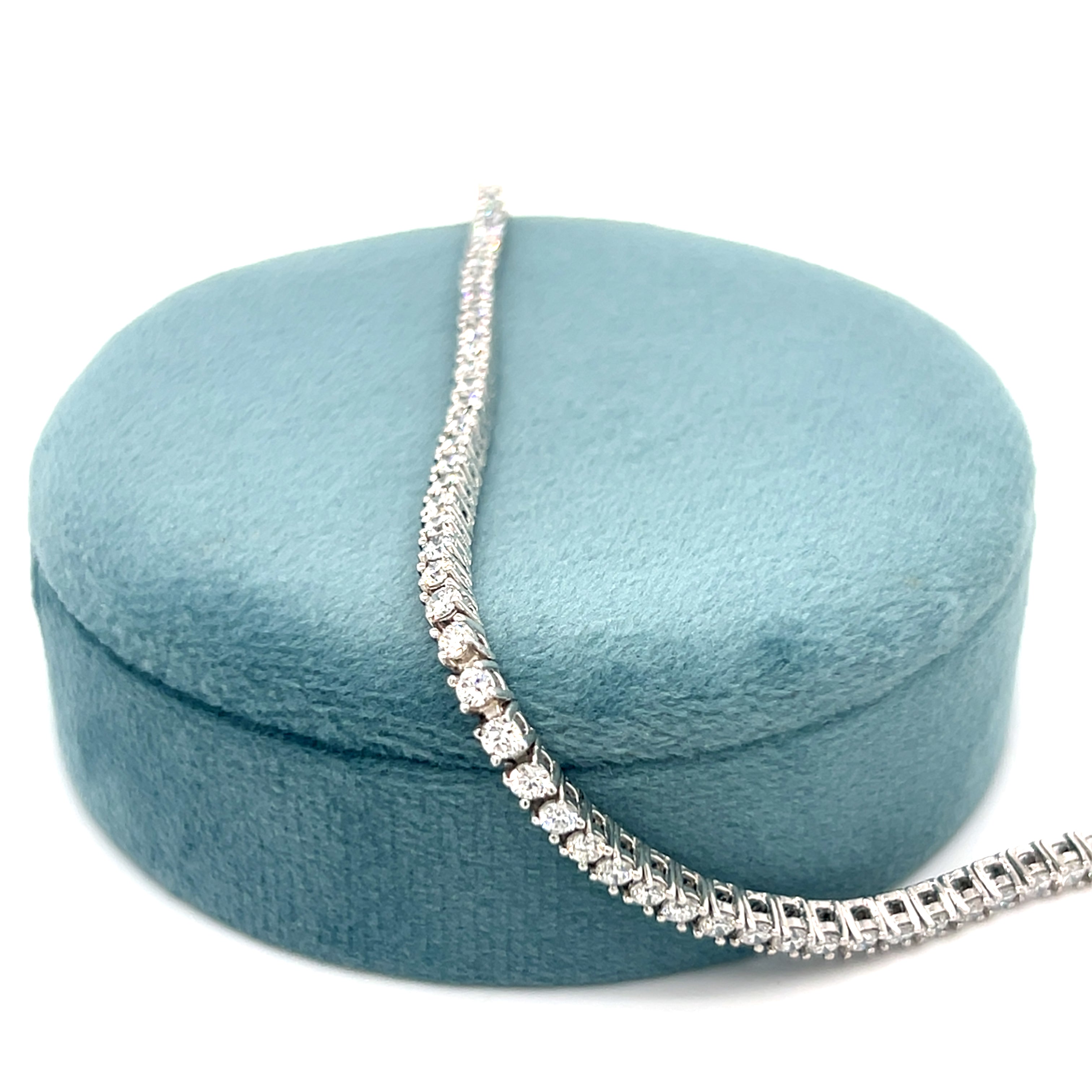 Silver Lab Grown Diamond Bracelet