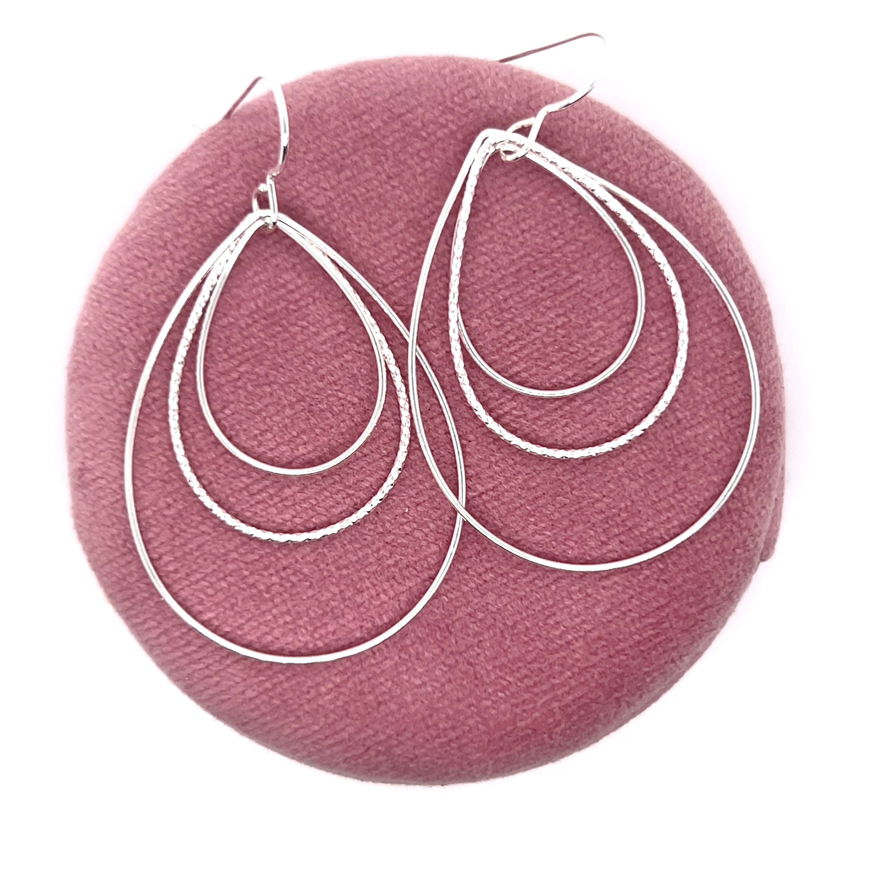 Black Friday Sterling Silver Multi Teardrop Earrings