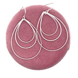 Black Friday Sterling Silver Multi Teardrop Earrings