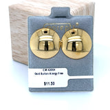Gold Button Allergy Free Earrings