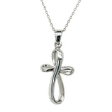 Silver Twist Cross Pendant