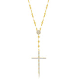 Silver Gold Plated Cubic Zirconia Necklace