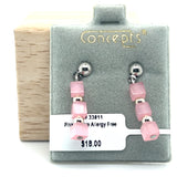Pink Square Allergy Free Earrings