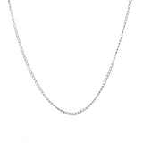 14K White Gold Curb Chain 16"