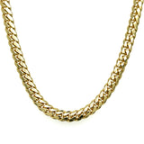Yellow Gold Solid Miami Cuban Link Necklace 20"