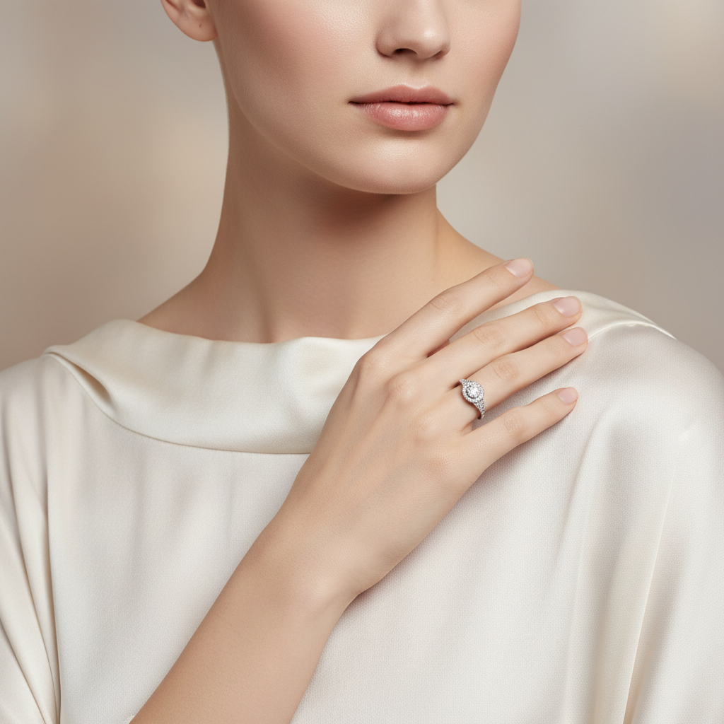 White Gold Diamond Engagement Ring