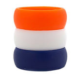 Men's Silicone 8mm Band Auburn Combo 3 Pack Size 11