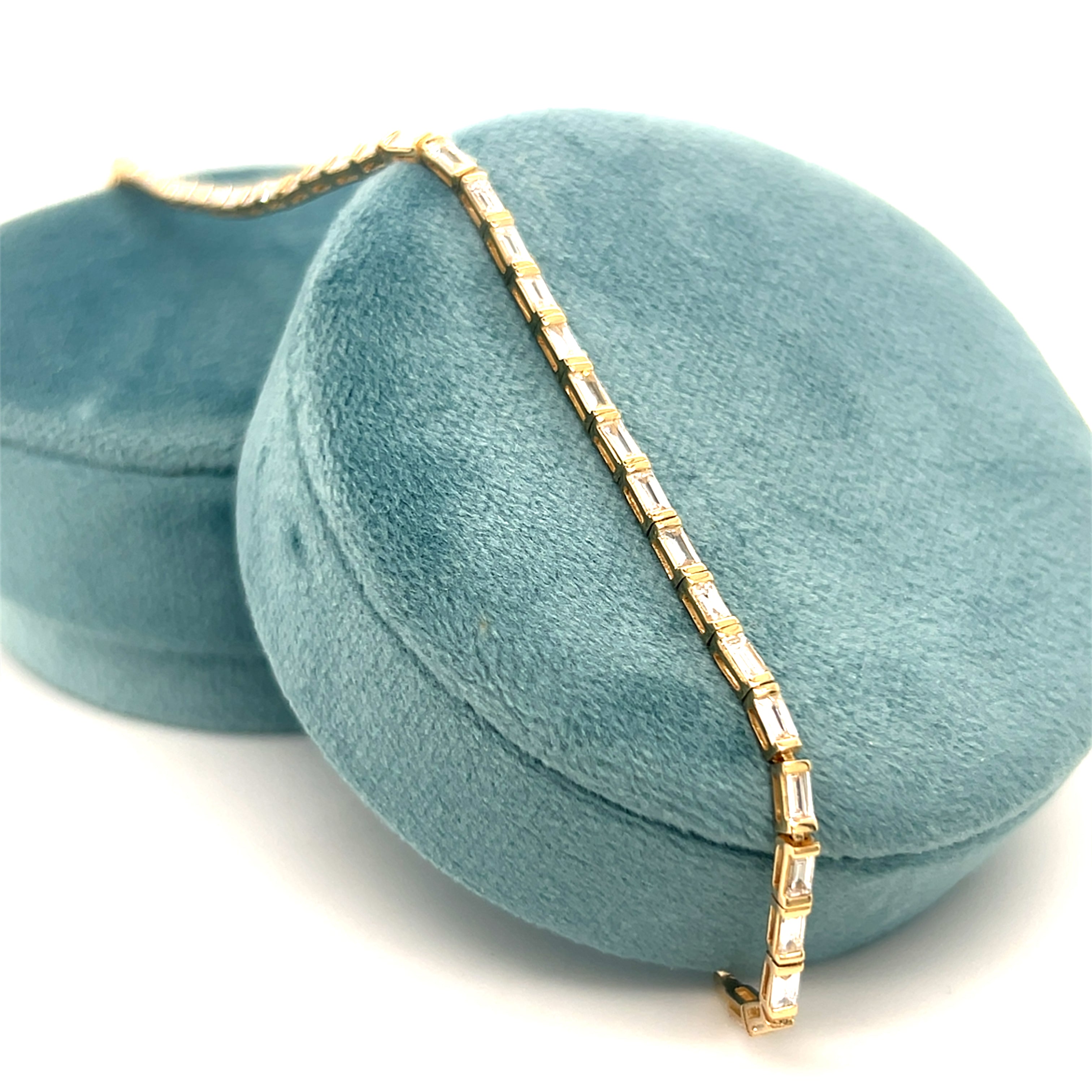 Yellow Gold Lab Grown Diamond Tennis Bracelet