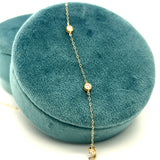 Yellow Gold Lab Grown Diamond Station Necklace