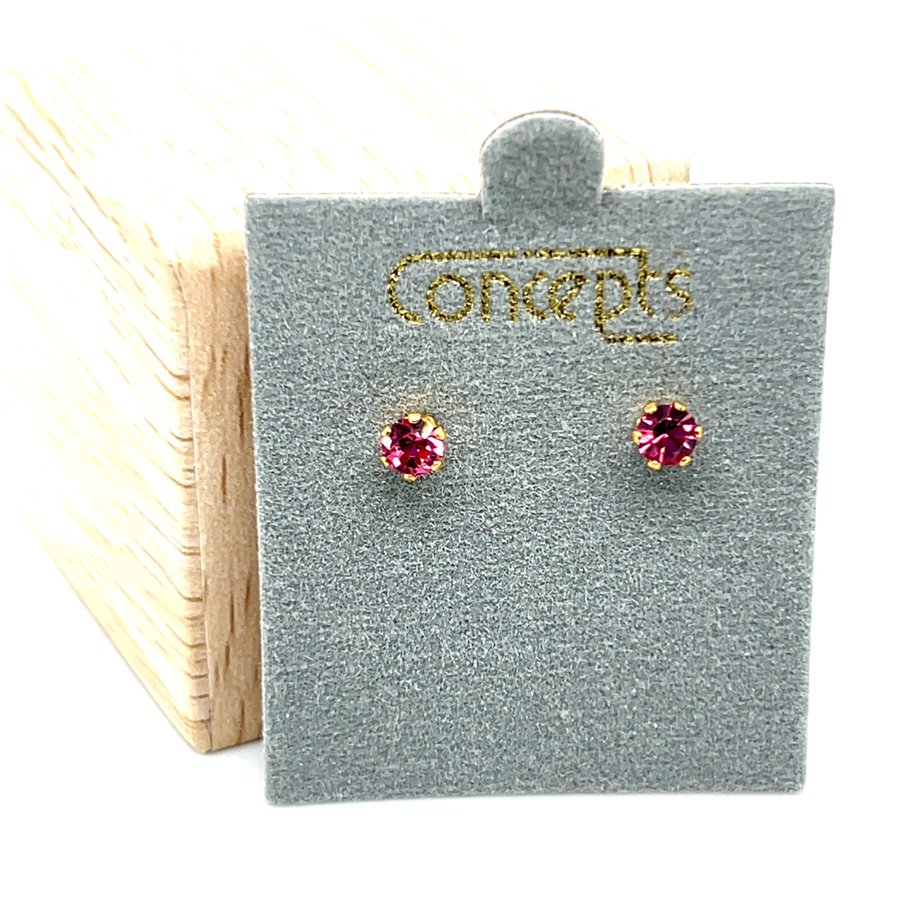 Concepts Gold-Tone 4mm October Allergy Free Earrings