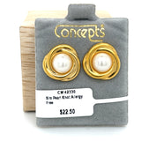 Simulated Pearl Knot Allergy Free Earrings