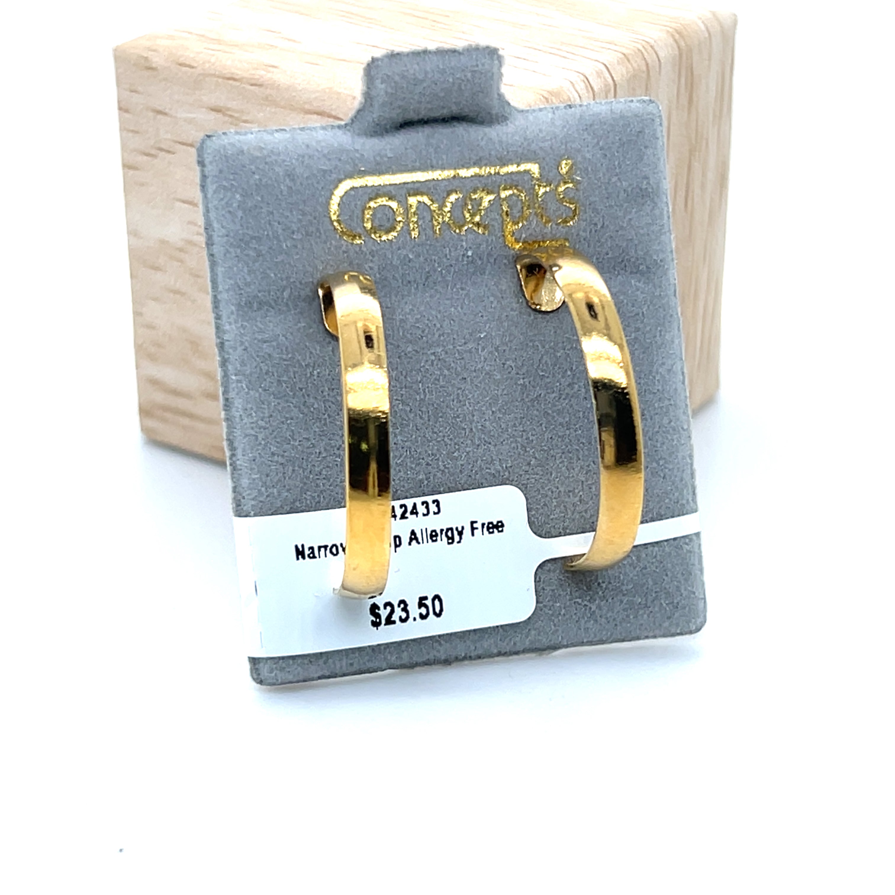 Narrow Hoop Allergy Free Earrings