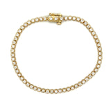 14K Yellow Gold 1.98 Carat Total Weight Lab Grown Diamond Tennis Bracelet