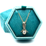 Yellow Gold Bezel-Set Diamond Slider Solitaire Pendant