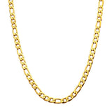 Stainless Steel Gold Plated Figaro Chain 24"