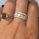 Silver Lab Grown Diamond Band Ring