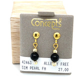 Simulated Pearl Allergy Free Earrings