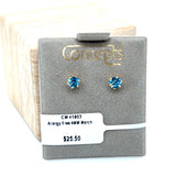 4mm March Birthstone Allergy Free Earrings