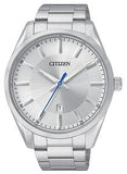 Citizen Quartz Men's Silver-Tone Dial Stainless Steel Watch