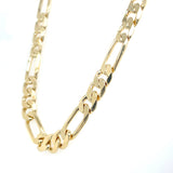 Forever Gold Electroplated 7mm Figaro Chain 20"