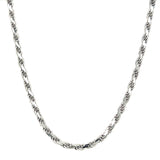 Sterling Silver Rhodium Diamond Cut 2.25mm  Chain 20"