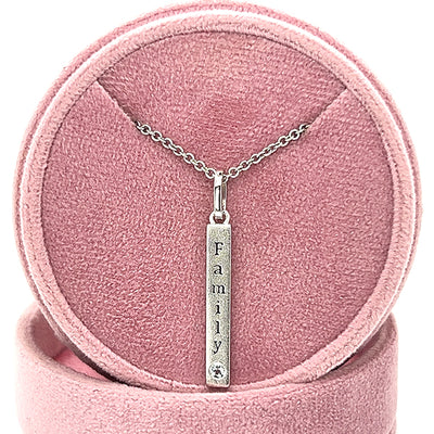 Silver "Family" Mommy Chic Pendant