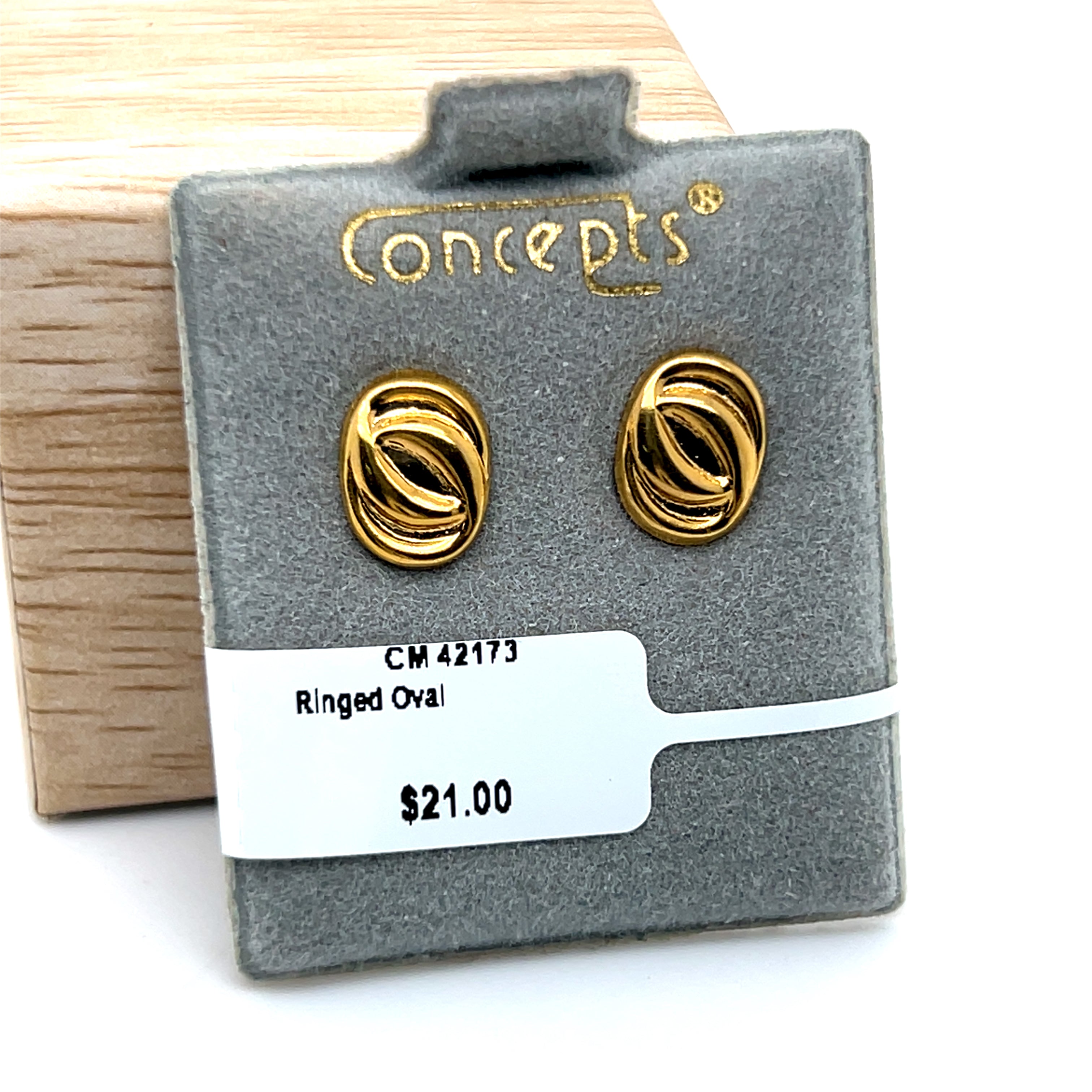 Double-Ring Oval Allergy Free Earrings