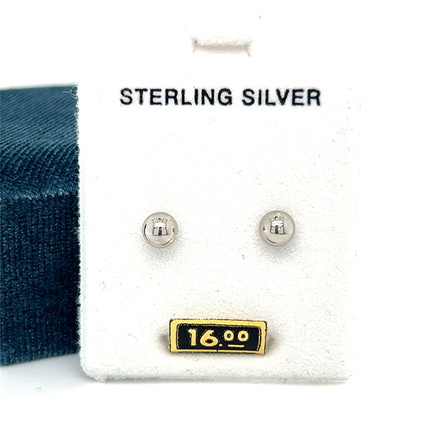 Silver 5mm Ball Earrings