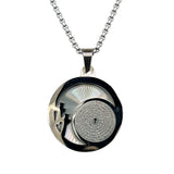 Stainless Steel Spanish Lord's Prayer Pendant with 24" Chain