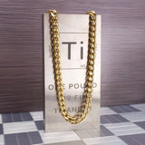Men's 18K Gold IP Titanium Curb Chain Necklace