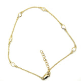 Silver Gold Plated Cubic Zirconia by the Yard Anklet