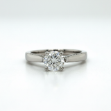 14K White Gold Diamond Bridal Engagement Ring
