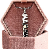 Sterling Silver Vertical “MAMAW” Pendant by Mommy Chic – Adjustable 18"–20" Chain