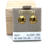 Small Sand Dollar Allergy Free Earrings