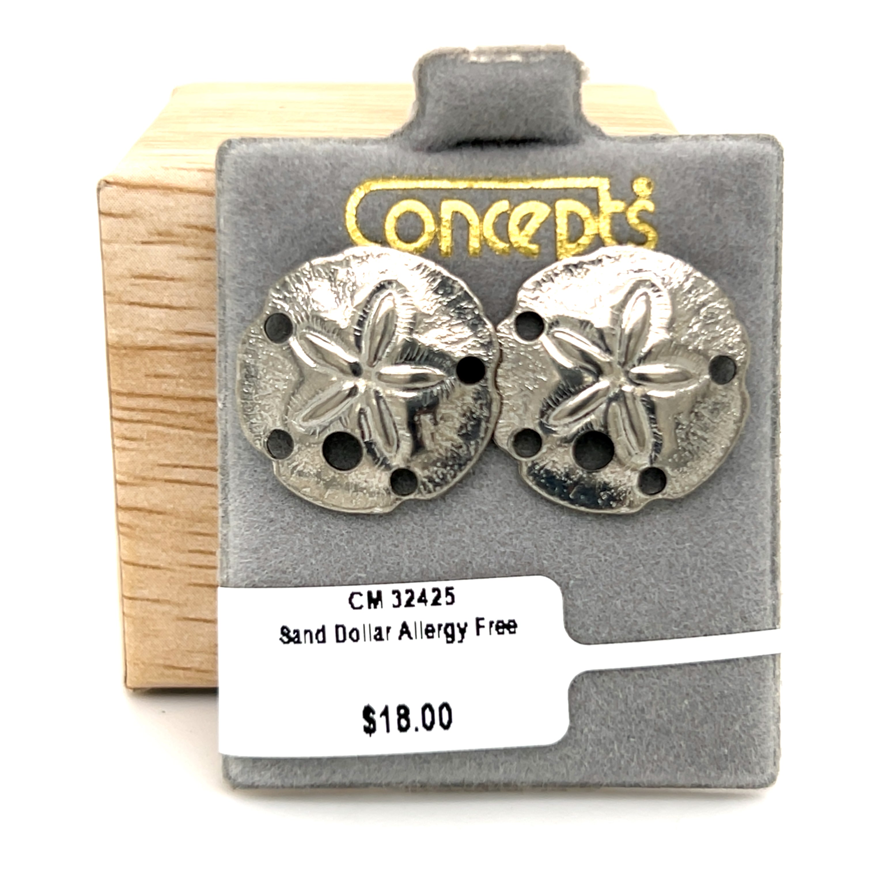 Sand Dollar Allergy Free Earrings