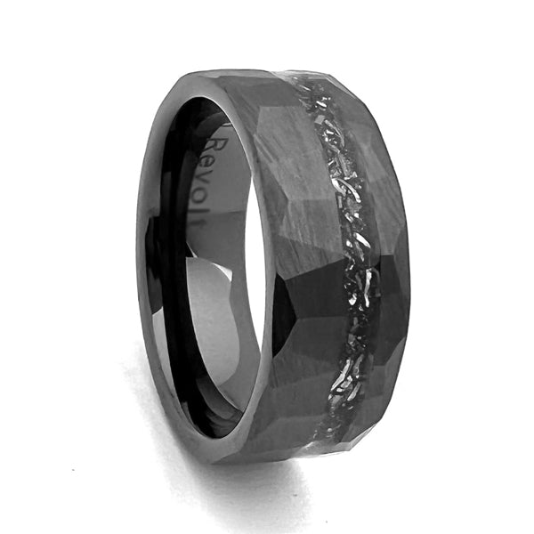 Ceramic Meteorite Comfort Fit 8mm Wedding Band
