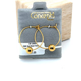 5mm Gold Bead Allergy Free Hoop Earrings