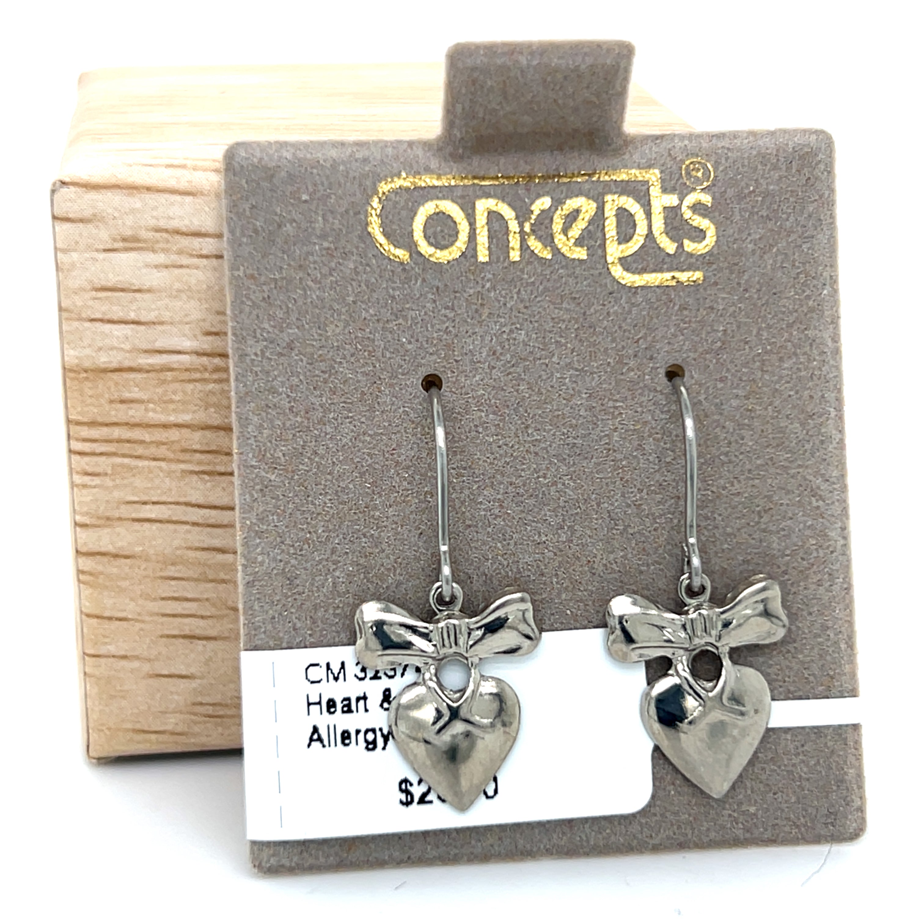 Heart & Bow Allergy Free Earrings