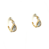 Yellow Gold Lab Grown Diamond Hoop Huggie Earrings